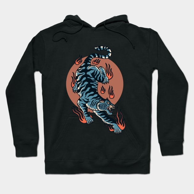Blue tiger hoodie store